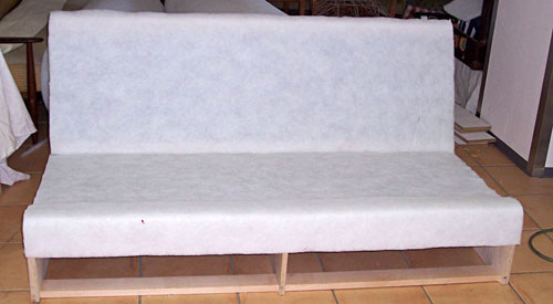 Sofa fertig bezogen  ohne schubladen